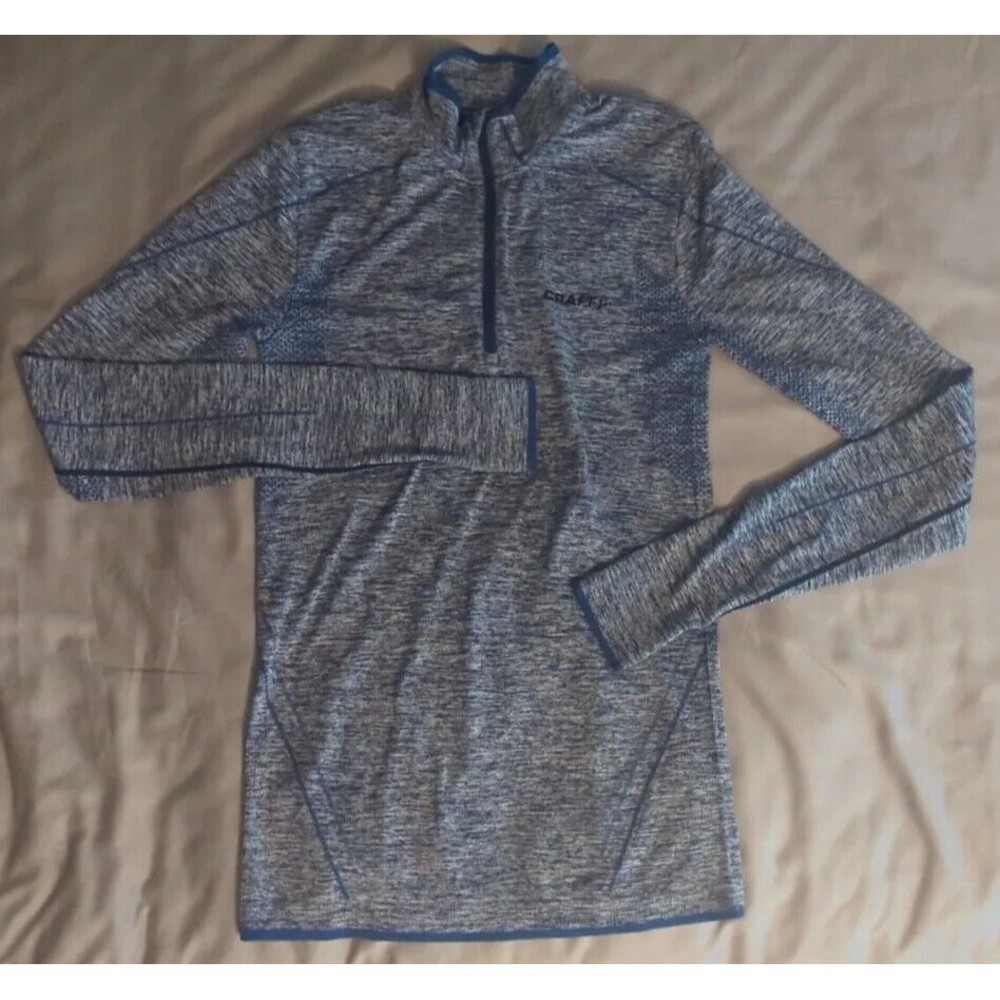 Craft Be Active Comfort  Gray Blue Base Layer Top Long Sleeve Women's  SZ S